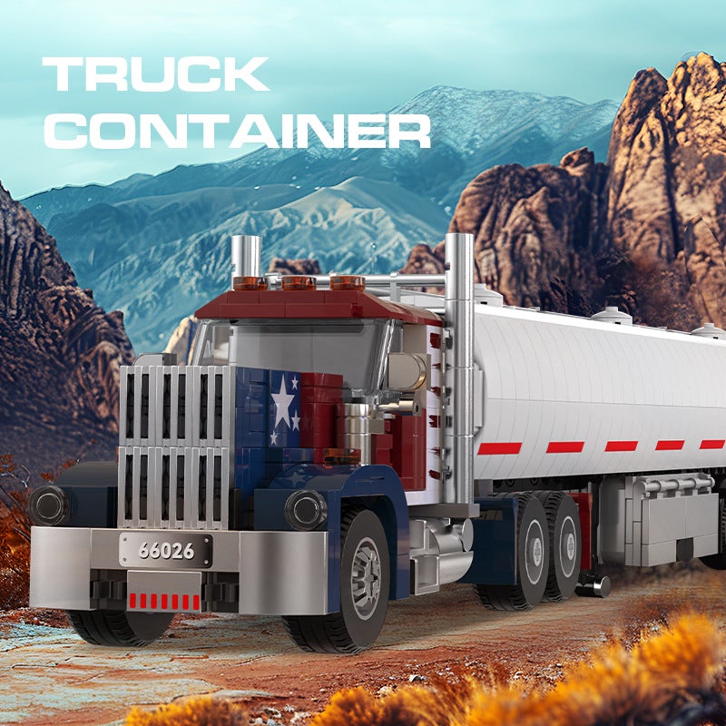 Engineering Series Truck City Bus Transport Vehicle Combined With Small Particle Building Blocks Children'S Educational Enlightenment Toys - Image 4